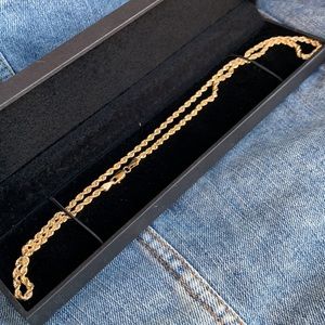10k gold rope chain necklace